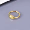 Wholesale 304 Stainless Steel Solid Color PVD Coated 18K Real Gold Plated Simple Style Waterproof Non Tarnish Plating Gold Rings