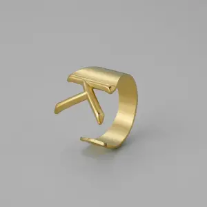 Gold K Open Ring J382-11 / Adjustable Opening