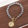 Wholesale Copper Beaded Plating Round Virgin Mary Bracelets