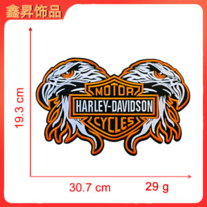 Heated hot melt glue*orange*letter wings*motorcycles*height 19.3*30.7cm