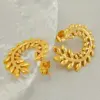 Wholesale 1 Pair Elegant Wreath Polishing Plating Stainless Steel Titanium Steel 18K Gold Plated Earrings