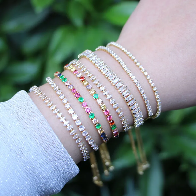 Wholesale Fashion Geometric Copper Artificial Gemstones Bracelets In Bulk
