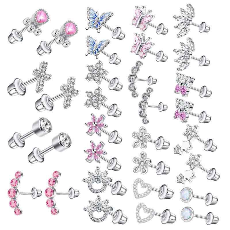 Wholesale 1 Pair Ear Cartilage Rings & Studs Simple Style Classic Style Heart Shape 304 Stainless Steel Plating Ear Cartilage Rings & Studs