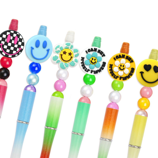 Wholesale Smiley face series cartoon flower beaded