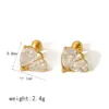 PVD Coated Real Gold Plated Starfish Heart Shape 304 Stainless Steel Luxurious Simple Style Waterproof Non Tarnish Drop Earrings