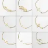 PVD Coated Real Gold Plated Letter 201 Stainless Steel Simple Style Waterproof Non Tarnish 201 Stainless Steel Bracelets