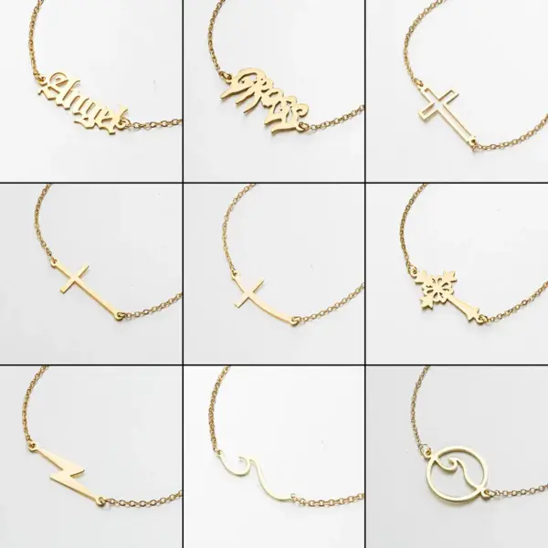 PVD Coated Real Gold Plated Letter 201 Stainless Steel Simple Style Waterproof Non Tarnish 201 Stainless Steel Bracelets