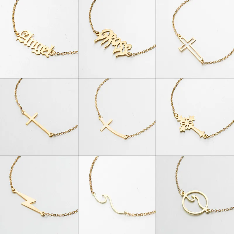 Wholesale PVD Coated Real Gold Plated Letter 201 Stainless Steel Simple Style Waterproof Non Tarnish 201 Stainless Steel Bracelets