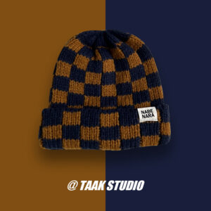 Navy blue with dark yellow / One size fits all (54-61cm)