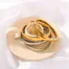 Wholesale 304 Stainless Steel Round Oval PVD Coated 18K Gold 18K Real Gold Plated Real Gold Plated Simple Style Waterproof Non Tarnish Polishing Gold Silver Bangle