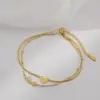 Wholesale Lady Heart Shape Titanium Steel Women's Anklet