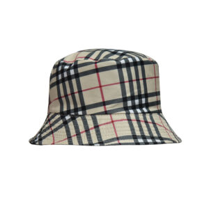 Beige-adult striped fisherman hat / Adult head circumference (56-60CM)