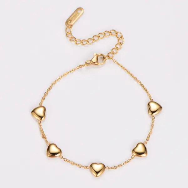Casual Simple Style Commute Heart Shape 304 Stainless Steel Bracelets In Bulk