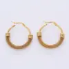 Wholesale Fashion Circle Plating 304 Stainless Steel 18K Gold Plated Stainless Steel Earrings