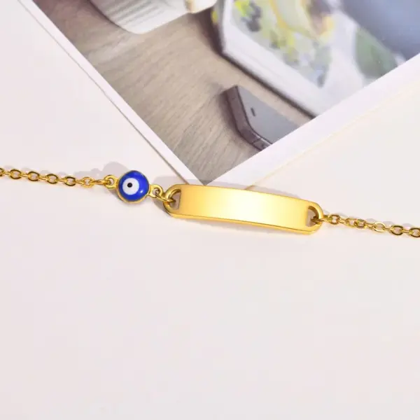 Wholesale PVD Coated Gold Plated Eye 201 Stainless Steel Streetwear Waterproof Non Tarnish 201 Stainless Steel Bracelets