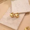 Wholesale 1 Pair/Package Casual Simple Style C Shape Handmade Polishing Plating 304 Stainless Steel Earrings