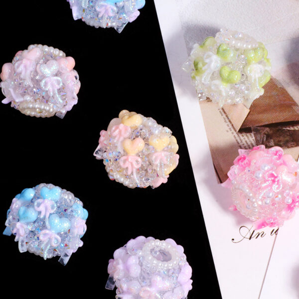 Wholesale Flash sand polymer clay straight hole loose beads DIY accessories