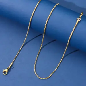 1.2mm Twisted Square Snake (gold) / Length: 45+5CM