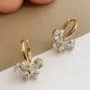 Wholesale 1 Pair Sweet Butterfly Copper Plating Zircon Drop Earrings