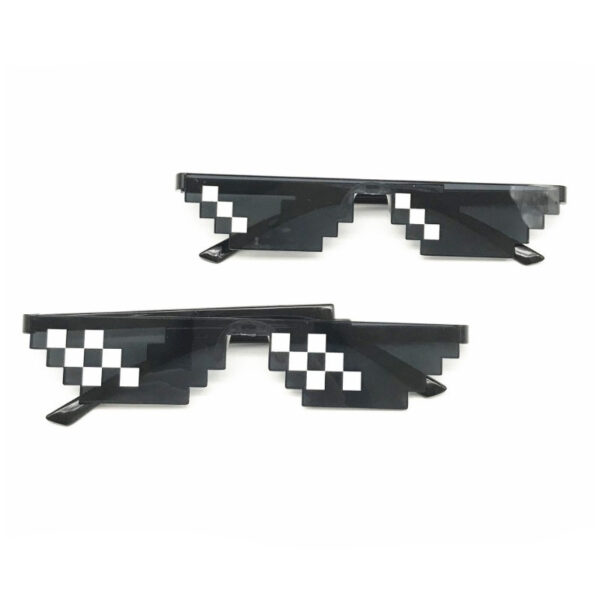 Wholesale New Mosaic Glasses Two-Dimensional Cool Funny Sunglasses Personalized Pixel Sunglasses Factory Direct Sale