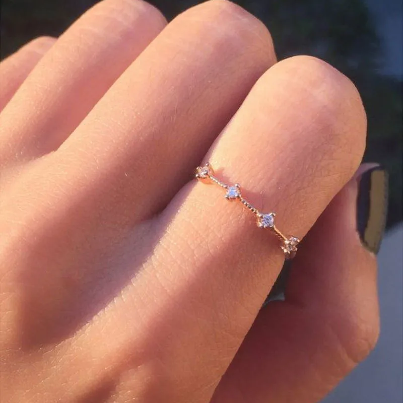 Wholesale Jewelry Simple Style Geometric Copper Artificial Gemstones Diamond