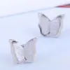 Korean Fashion Butterfly Titanium Steel Stud Earrings Wholesale Nihaojewelry