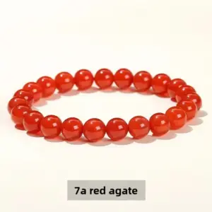 7a Red Agate Bracelet / Diameter 8.1-8.8mm (about 21-23 Pieces)