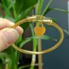 PVD Coated Real Gold Plated 18K Gold Heart Shape 304 Stainless Steel Simple Style Waterproof Non Tarnish 304 Stainless Steel Bangle