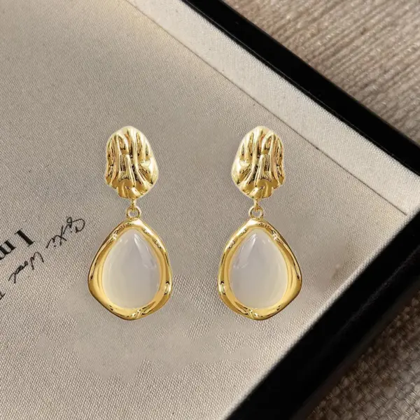 1 Pair Elegant Geometric 304 Stainless Steel 18K Gold Plated Drop Earrings