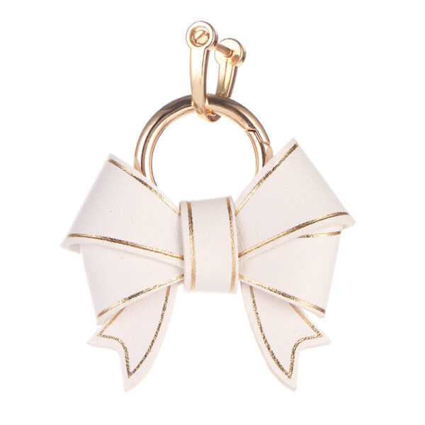 Wholesale Internet Celebrity pular Light Luxury Women's Multi-Color Fashion Imitation Leather Bow Mobile Phone Decoration Car Keychain Pendant