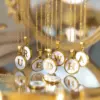 Wholesale Jewelry Simple Style Round Letter Titanium Steel Shell 18K Gold Plated Plating Necklace