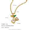 Wholesale 18K gold-plated white diamond cherry necklace