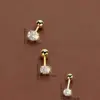 Wholesale 18K Gold Plated 304 Stainless Steel PVD Coated Zircon Solid Color Waterproof Non Tarnish Surgical Steel Streetwear Cartilage Earrings For Women's