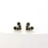 Wholesale Fashion New Simple Female Heart-shaped Small Copper Earrings