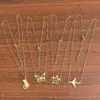Wholesale Jewelry Sweet Simple Style Cat Butterfly Airplane 304 Stainless Steel 18K Gold Plated Plating Pendant Necklace