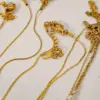 Wholesale PVD Coated 18K Gold Real Gold Plated Water Droplets 304 Stainless Steel Imitation Pearl IG Style Waterproof Non Tarnish 304 Stainless Steel Necklace
