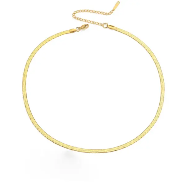 Blade Rhombus Snake Titanium Steel Fashion Necklace