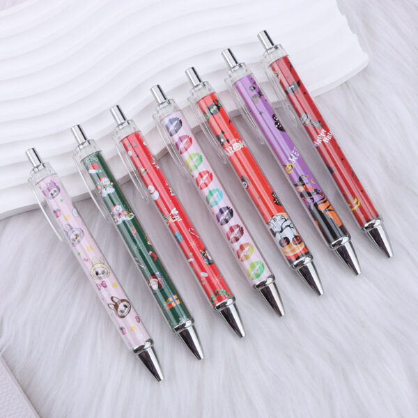 oly-5aad1857764cc77a6970528582b92818 Wholesale see-through roll paper pen, Christmas pull fabric, push-button ballint pen, girly Valentine's Day gift, in stock and wholesale.