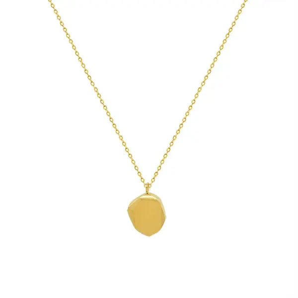 Wholesale PVD Coated Real Gold Plated Geometric Titanium Steel Fashion Waterproof Non Tarnish Necklace