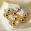 PVD Coated Real Gold Plated 14K Gold Solid Color 304 Stainless Steel Simple Style Solid Color Waterproof Non Tarnish Drop Earrings