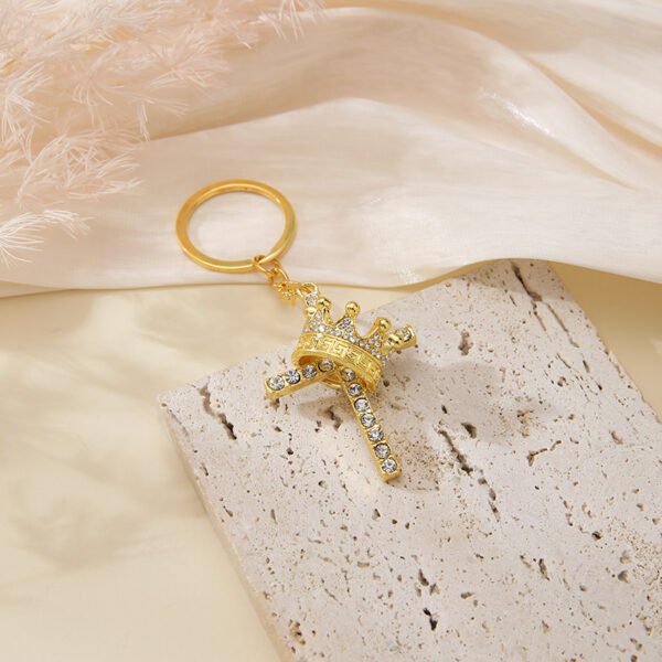 Wholesale Gorgeous Micro Crown Cross Keychain Women's Bag Keychain Pendant Car Keychain Decorative Accessories