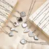 Wholesale PVD Coated 18K Gold Plated Heart Shape Titanium Steel Simple Style Waterproof Non Tarnish Titanium Steel Pendant Necklace