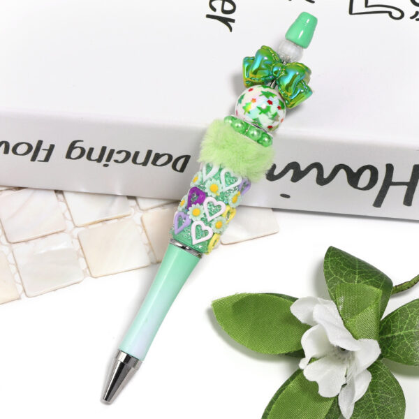 Wholesale Five-pointed star Christmas tree print DIY beads