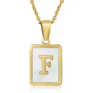 F Letter Gold Necklace