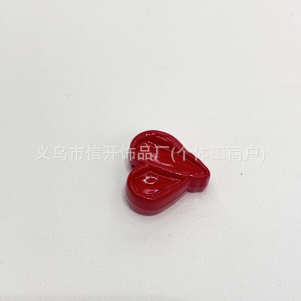 Wholesale Porous dopamine painted heart-shaped beads