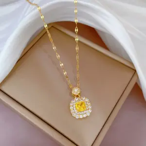 E417 Titanium Steel Chain Copper Pendant