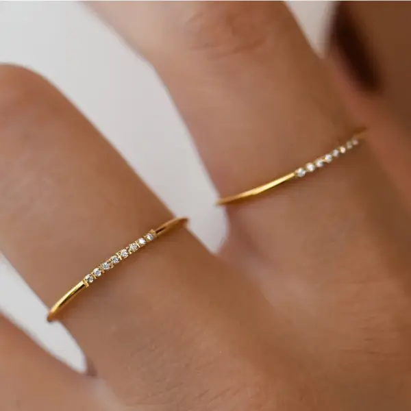 Wholesale Jewelry IG Style Simple Style Circle Titanium Steel 18K Gold Plated Plating Rings