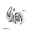 304 Stainless Steel Water oplets PVD Coated 18K Gold Real Gold Plated Retro Roman Style Waterproof Non Tarnish Plating Ear Studs