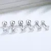 1 Pair Simple Style Geometric Plating Stainless Steel Zircon Ear Studs