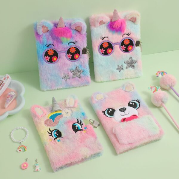 Wholesale Cartoon big-eyed unicorn plush book